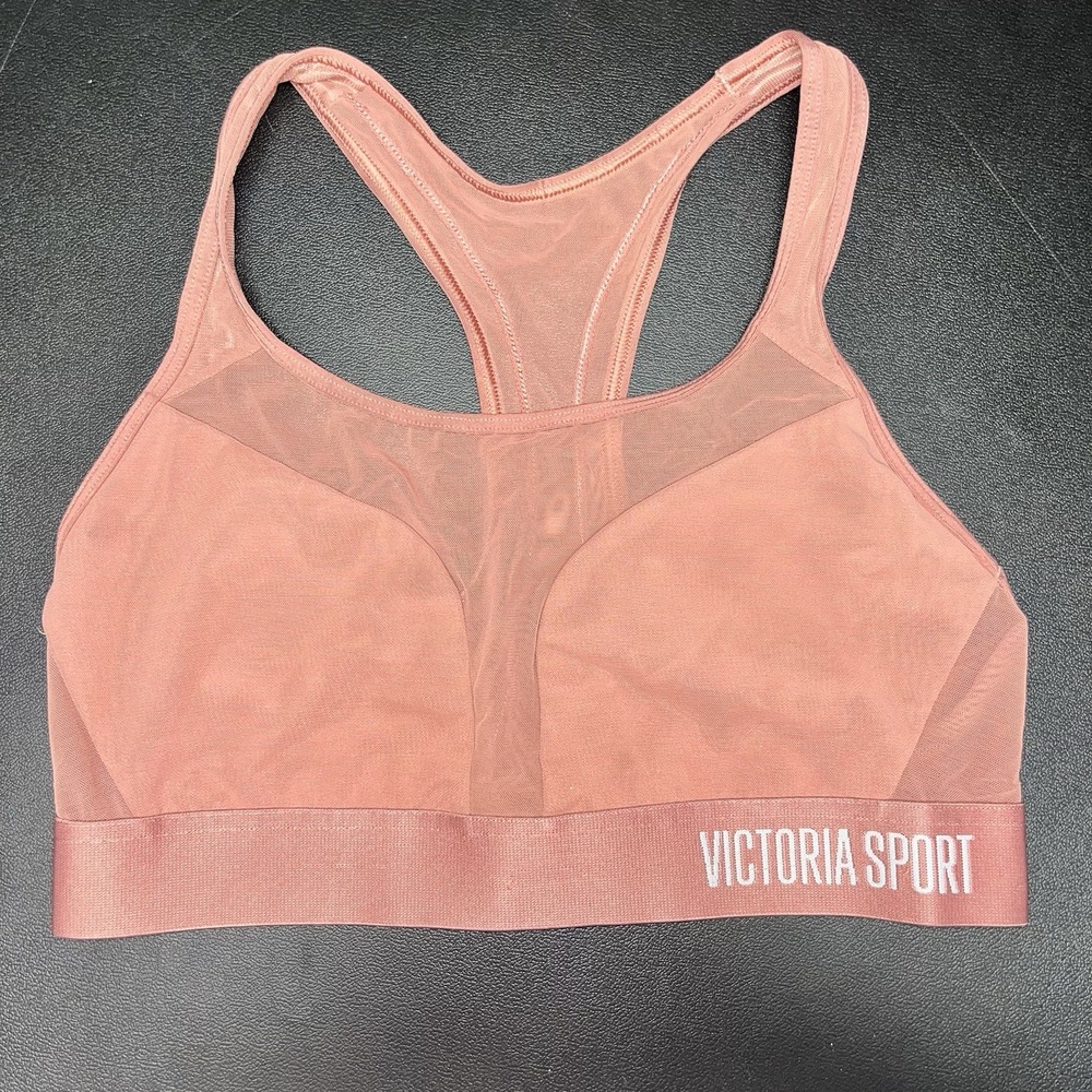 Victoria Sport The Player by Victoria's Secret Coral Sports Bra Women Size Small